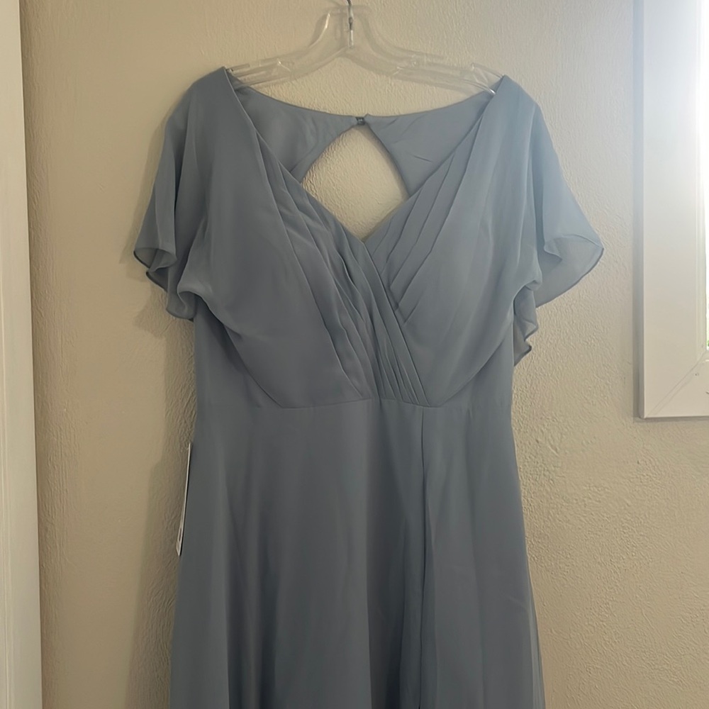 Azazie ‘Rylie’ Dusty Blue bridesmaid dress